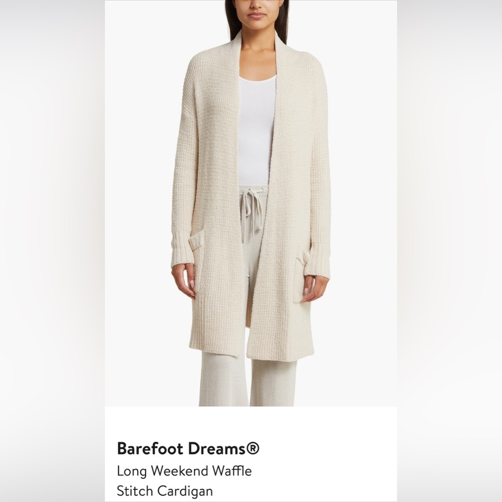Barefoot Dreams Long Weekend Waffle Stitch Cardigan